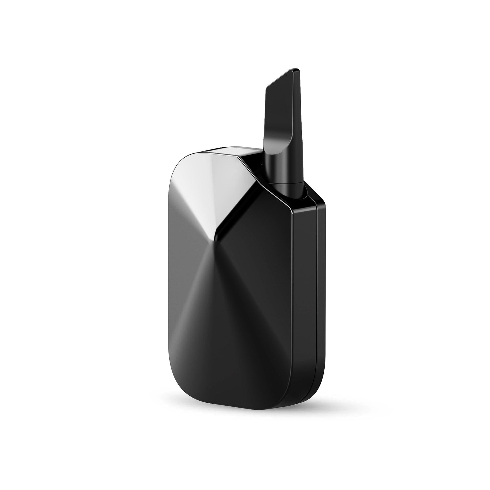 Compass Rise Obsidian palm-style 510 battery standing upright on white background
