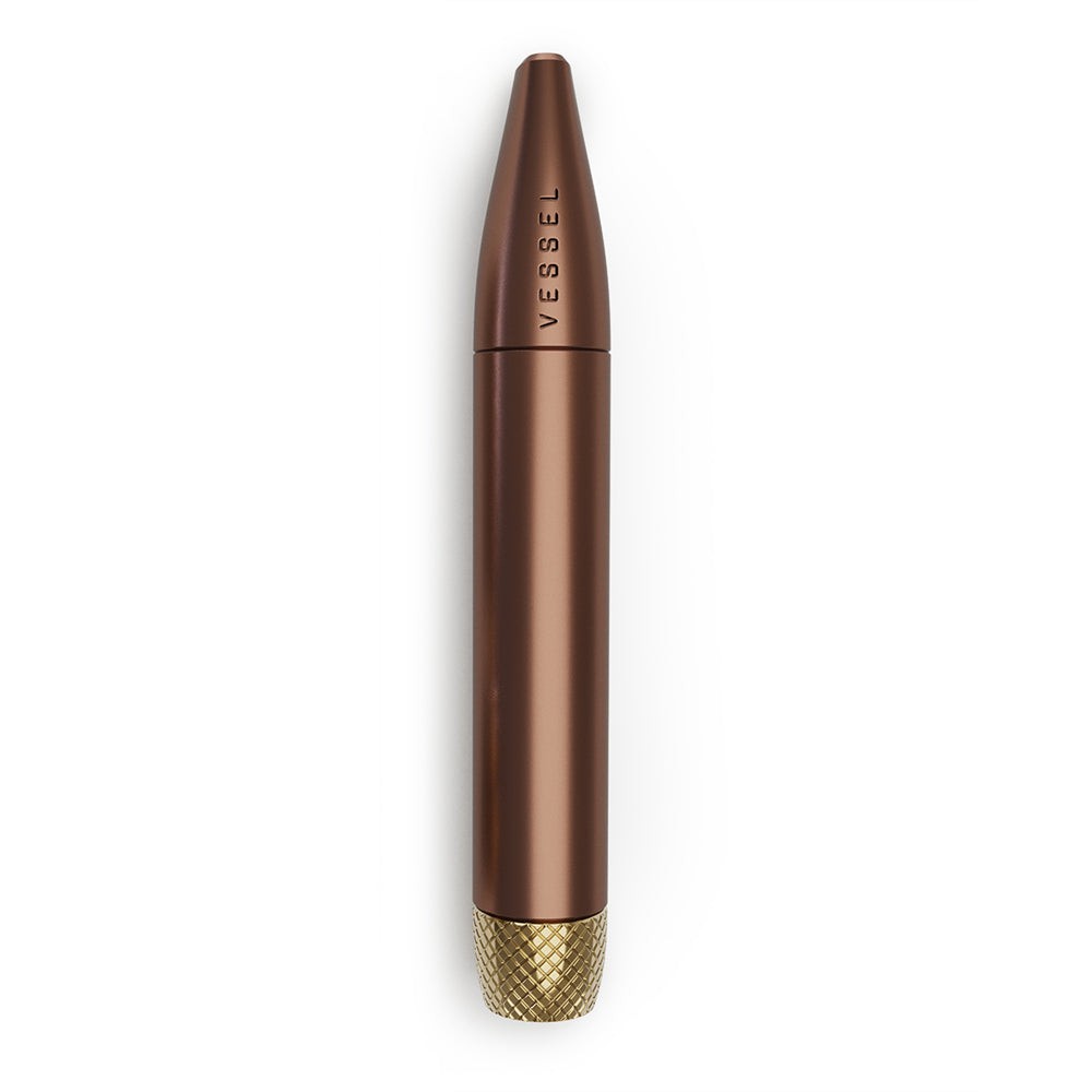 Vessel Helix one-hitter in Sierra colorway with brass tip